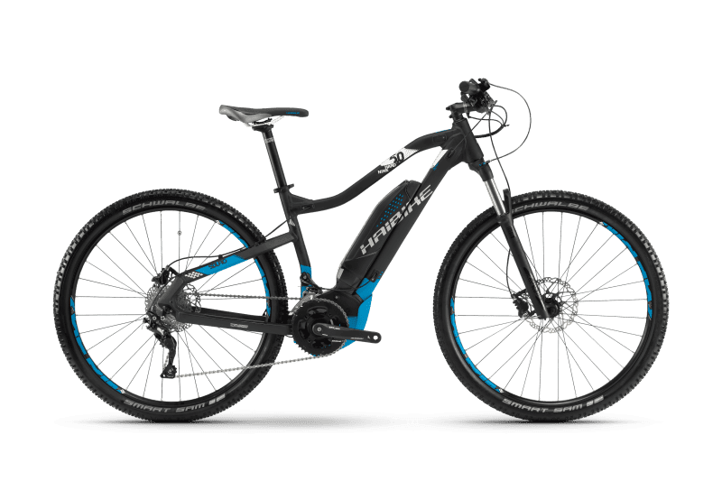 Электровелосипед Haibike Sduro HardNine 5.0 500Wh 20s Deore Черный с Голубым original 2017